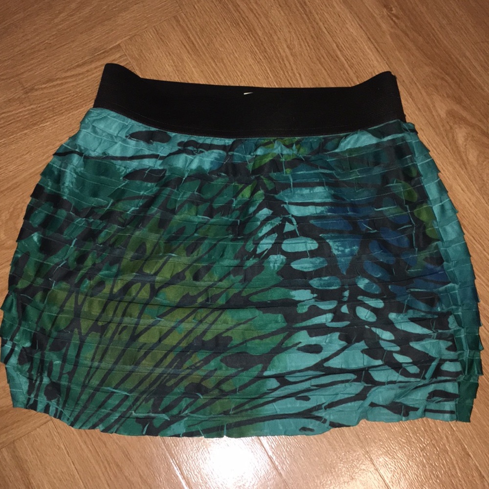 Dark blue green skirt